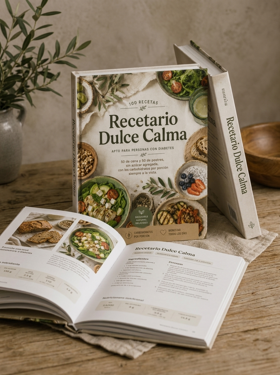 Recetario Dulce Calma — 100 recetas aptas para personas con diabetes